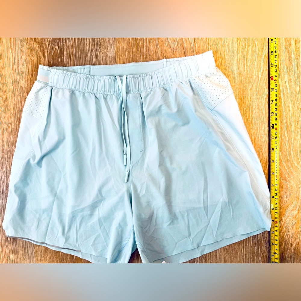 Lululemon Mens Surge Swim Trunks Running Lined Shorts Short VGUC, Mint